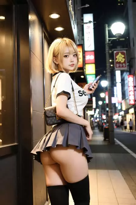 ハミ尻超ミニスカ金髪ギャル　パートナー4