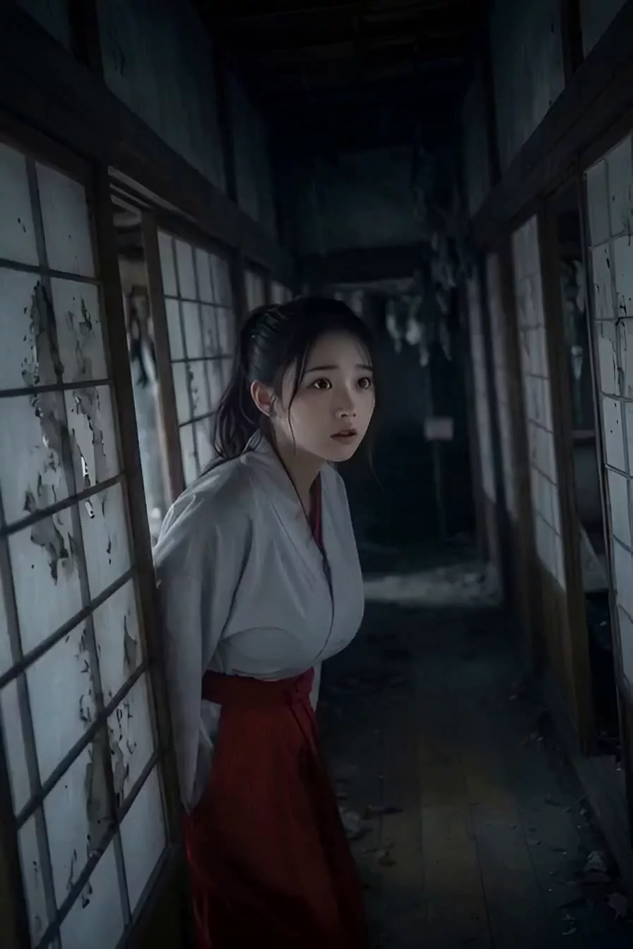 襲われる巫女